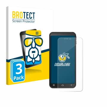Vorderseite einer Produktverpackung mit dem Markenlogo BROTECT. Daneben ist das Gerät Emporia Smart ME7 mit dem zugehörigen Di
