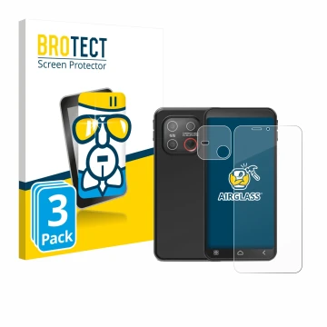 Vorderseite einer Produktverpackung mit dem Markenlogo BROTECT. Daneben ist das Gerät Emporia Smart 7 Lite (Display+Kamera) mi