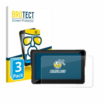 Vorderseite einer Produktverpackung mit dem Markenlogo BROTECT. Daneben ist das Gerät Carpuride W702S Pro 7
