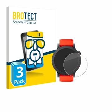 Vorderseite einer Produktverpackung mit dem Markenlogo BROTECT. Daneben ist das Gerät Nothing CMF Watch 3 Pro mit dem zugehöri