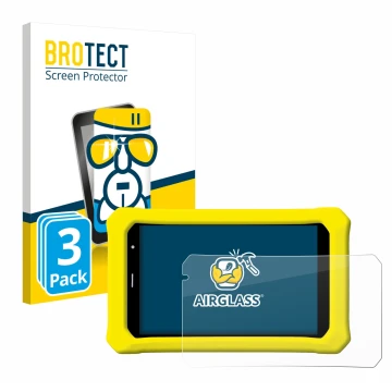 Vorderseite einer Produktverpackung mit dem Markenlogo BROTECT. Daneben ist das Gerät Clementoni Clempad 8