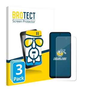 Vorderseite einer Produktverpackung mit dem Markenlogo BROTECT. Daneben ist das Gerät Xiaomi Redmi 15 4G mit dem zugehörigen D