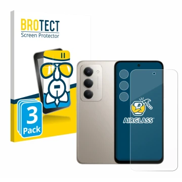 Vorderseite einer Produktverpackung mit dem Markenlogo BROTECT. Daneben ist das Gerät Xiaomi Redmi 15 (Display+Kamera) mit dem