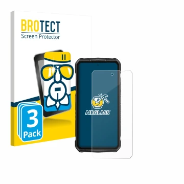 Vorderseite einer Produktverpackung mit dem Markenlogo BROTECT. Daneben ist das Gerät Ulefone Armor 29 Ultra mit dem zugehörig