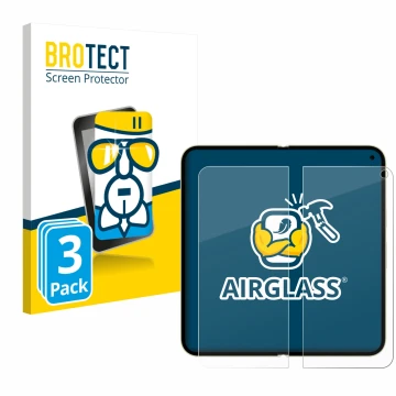 Vorderseite einer Produktverpackung mit dem Markenlogo BROTECT. Daneben ist das Gerät Google Pixel 10 Pro Fold (Inneres Displa