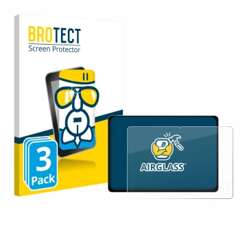 Vorderseite einer Produktverpackung mit dem Markenlogo BROTECT. Daneben ist das Gerät Honor Magicpad 3 mit dem zugehörigen Dis