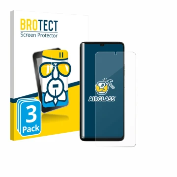 Vorderseite einer Produktverpackung mit dem Markenlogo BROTECT. Daneben ist das Gerät Motorola Moto G06 Power mit dem zugehöri