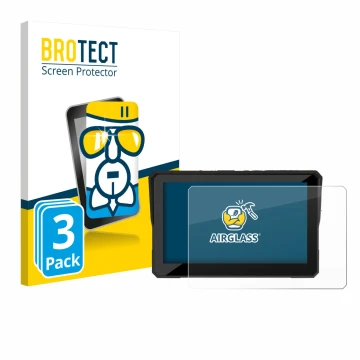 Vorderseite einer Produktverpackung mit dem Markenlogo BROTECT. Daneben ist das Gerät Carpuride W502 Pro 5