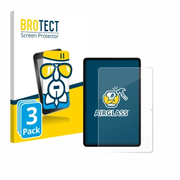 Vorderseite einer Produktverpackung mit dem Markenlogo BROTECT. Daneben ist das Gerät Xiaomi Redmi Pad 2 Pro mit dem zugehörig