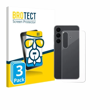 Vorderseite einer Produktverpackung mit dem Markenlogo BROTECT. Daneben ist das Gerät Samsung Galaxy S25 FE Enterprise Edition