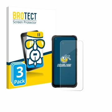 Vorderseite einer Produktverpackung mit dem Markenlogo BROTECT. Daneben ist das Gerät Hammer Blade V 5G mit dem zugehörigen Di
