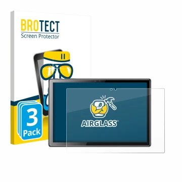 Vorderseite einer Produktverpackung mit dem Markenlogo BROTECT. Daneben ist das Gerät Tibuta A10 10.1