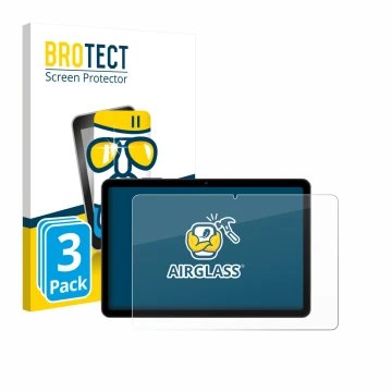 Vorderseite einer Produktverpackung mit dem Markenlogo BROTECT. Daneben ist das Gerät Tabwee T80 10.1