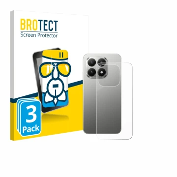 Vorderseite einer Produktverpackung mit dem Markenlogo BROTECT. Daneben ist das Gerät Xiaomi 15T (Rückseite) mit dem zugehörig