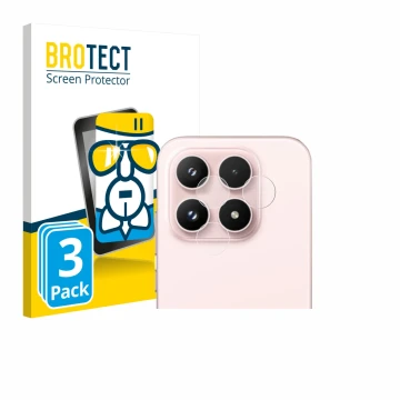 Vorderseite einer Produktverpackung mit dem Markenlogo BROTECT. Daneben ist das Gerät Xiaomi 17 (NUR Kameraschutz) mit dem zug