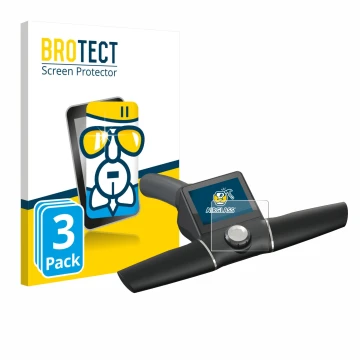 Vorderseite einer Produktverpackung mit dem Markenlogo BROTECT. Daneben ist das Gerät Motocaddy M7 GPS Remote mit dem zugehöri