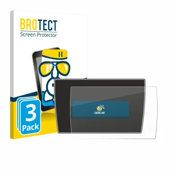 Vorderseite einer Produktverpackung mit dem Markenlogo BROTECT. Daneben ist das Gerät BMW i3 2019 mit dem zugehörigen Displays
