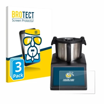 Vorderseite einer Produktverpackung mit dem Markenlogo BROTECT. Daneben ist das Gerät Ufesa TotalChef RK10 mit dem zugehörigen