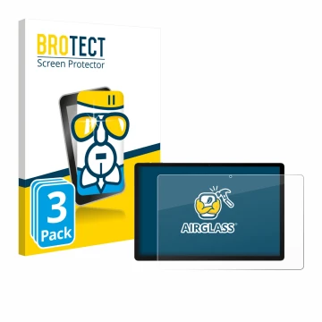 Vorderseite einer Produktverpackung mit dem Markenlogo BROTECT. Daneben ist das Gerät Doogee U13 mit dem zugehörigen Displaysc