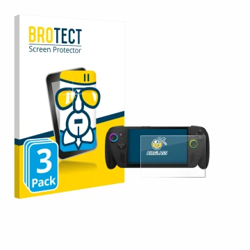 Vorderseite einer Produktverpackung mit dem Markenlogo BROTECT. Daneben ist das Gerät ASUS ROG Ally X 2025 mit dem zugehörigen