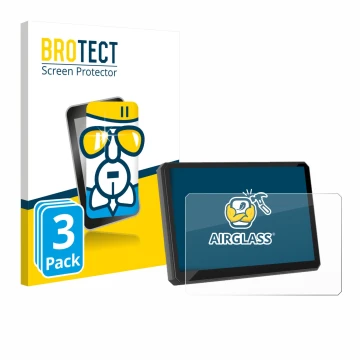 Vorderseite einer Produktverpackung mit dem Markenlogo BROTECT. Daneben ist das Gerät Carpuride W502BS Pro 5
