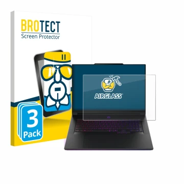 Vorderseite einer Produktverpackung mit dem Markenlogo BROTECT. Daneben ist das Gerät Lenovo Legion 9i Gen 10 18