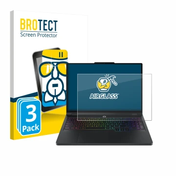 Vorderseite einer Produktverpackung mit dem Markenlogo BROTECT. Daneben ist das Gerät Lenovo Legion Pro 5 Gen 10 16