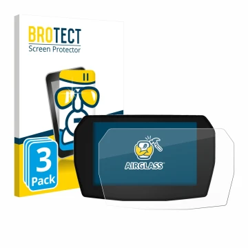 Vorderseite einer Produktverpackung mit dem Markenlogo BROTECT. Daneben ist das Gerät Ducati Panigale V2 2025 mit dem zugehöri