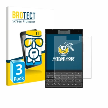 Vorderseite einer Produktverpackung mit dem Markenlogo BROTECT. Daneben ist das Gerät Unihertz Titan 2 mit dem zugehörigen Dis