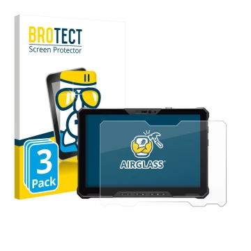 Vorderseite einer Produktverpackung mit dem Markenlogo BROTECT. Daneben ist das Gerät Dell Pro Rugged 12 RA02260 mit dem zugeh