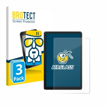 Vorderseite einer Produktverpackung mit dem Markenlogo BROTECT. Daneben ist das Gerät Whitedeer WHEC107BK 10.1