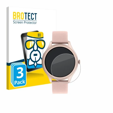 Vorderseite einer Produktverpackung mit dem Markenlogo BROTECT. Daneben ist das Gerät Reflex Active Spectra 300 R AMOLED 1.43