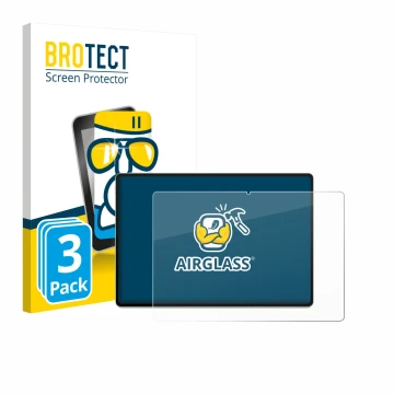 Vorderseite einer Produktverpackung mit dem Markenlogo BROTECT. Daneben ist das Gerät Huawei MatePad 12 X 2025 mit dem zugehör
