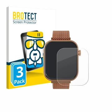 Vorderseite einer Produktverpackung mit dem Markenlogo BROTECT. Daneben ist das Gerät Techmade M-GLAM011 1.75