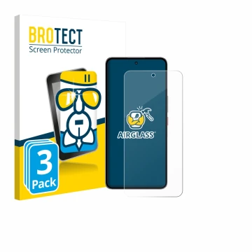 Vorderseite einer Produktverpackung mit dem Markenlogo BROTECT. Daneben ist das Gerät Nubia Neo 3 GT 5G mit dem zugehörigen Di