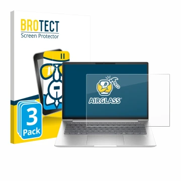 Vorderseite einer Produktverpackung mit dem Markenlogo BROTECT. Daneben ist das Gerät HP ProBook 4 G1a 14