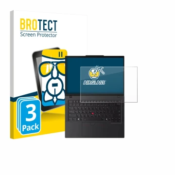 Vorderseite einer Produktverpackung mit dem Markenlogo BROTECT. Daneben ist das Gerät Lenovo ThinkPad P14s Gen 6 14.5