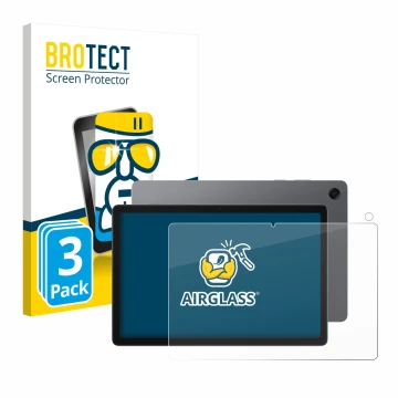 Vorderseite einer Produktverpackung mit dem Markenlogo BROTECT. Daneben ist das Gerät Samsung Galaxy Tab A11 Plus 11