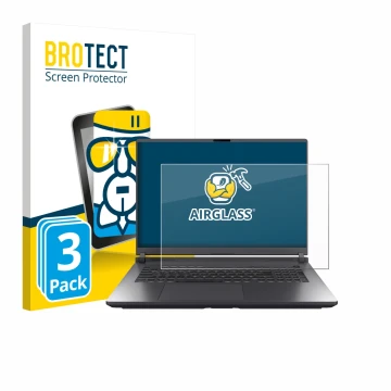 Vorderseite einer Produktverpackung mit dem Markenlogo BROTECT. Daneben ist das Gerät ASUS ROG Strix G18 G815 2025 mit dem zug