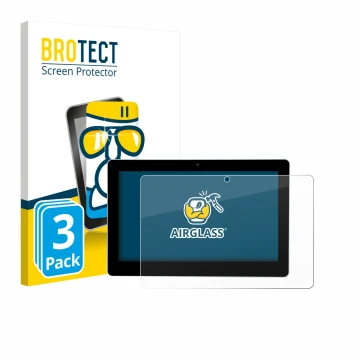 Vorderseite einer Produktverpackung mit dem Markenlogo BROTECT. Daneben ist das Gerät Victron Energy GX Touch 70 Flush mit dem