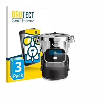 Vorderseite einer Produktverpackung mit dem Markenlogo BROTECT. Daneben ist das Gerät Moulinex i-Companion Touch Pro mit dem z