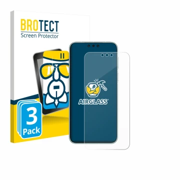 Vorderseite einer Produktverpackung mit dem Markenlogo BROTECT. Daneben ist das Gerät Huawei Mate 80 Pro Max mit dem zugehörig