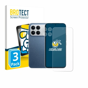 Vorderseite einer Produktverpackung mit dem Markenlogo BROTECT. Daneben ist das Gerät Xiaomi Poco F8 Ultra 5G (Display+Kamera)