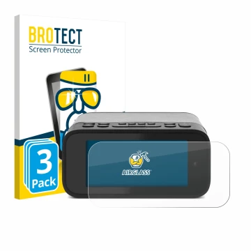 Vorderseite einer Produktverpackung mit dem Markenlogo BROTECT. Daneben ist das Gerät TechniSat Digitradio 52 BT mit dem zugeh