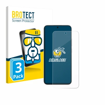 Vorderseite einer Produktverpackung mit dem Markenlogo BROTECT. Daneben ist das Gerät Oppo A6 Pro mit dem zugehörigen Displays