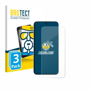 Vorderseite einer Produktverpackung mit dem Markenlogo BROTECT. Daneben ist das Gerät Oppo F31 Pro mit dem zugehörigen Display