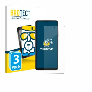 Vorderseite einer Produktverpackung mit dem Markenlogo BROTECT. Daneben ist das Gerät Oppo K13x mit dem zugehörigen Displaysch