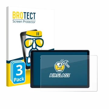 Vorderseite einer Produktverpackung mit dem Markenlogo BROTECT. Daneben ist das Gerät MUISOO MUIC10702 10.1