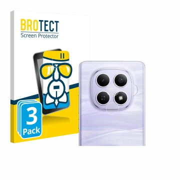 Vorderseite einer Produktverpackung mit dem Markenlogo BROTECT. Daneben ist das Gerät Xiaomi Redmi Note 15 (NUR Kamera) mit de