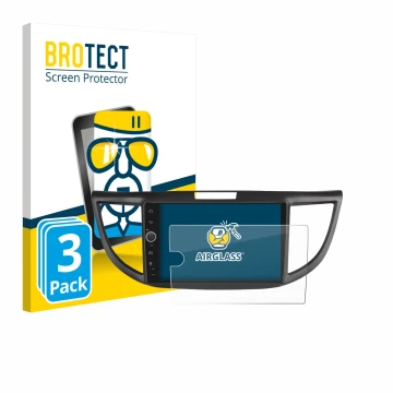 Vorderseite einer Produktverpackung mit dem Markenlogo BROTECT. Daneben ist das Gerät Joying Car Radio 9